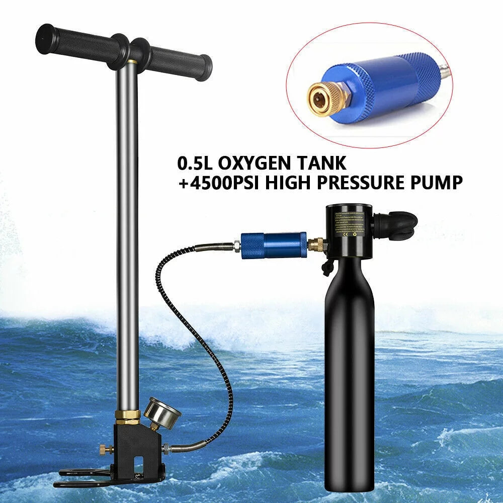 Mini Scuba Tank Diving Equipment Kit with 0.5L Oxygen Tank X555228