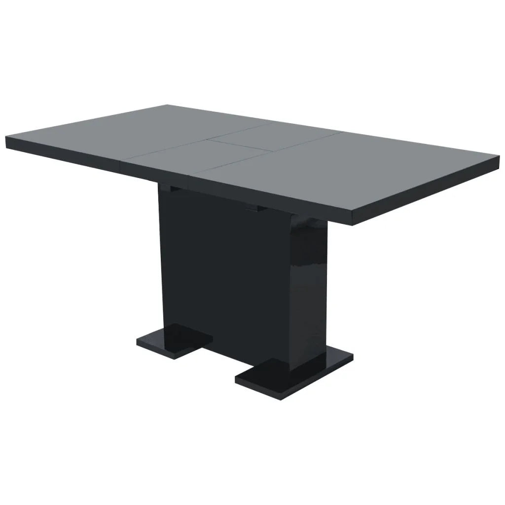 Extendable Dining Table High Gloss Black T41466