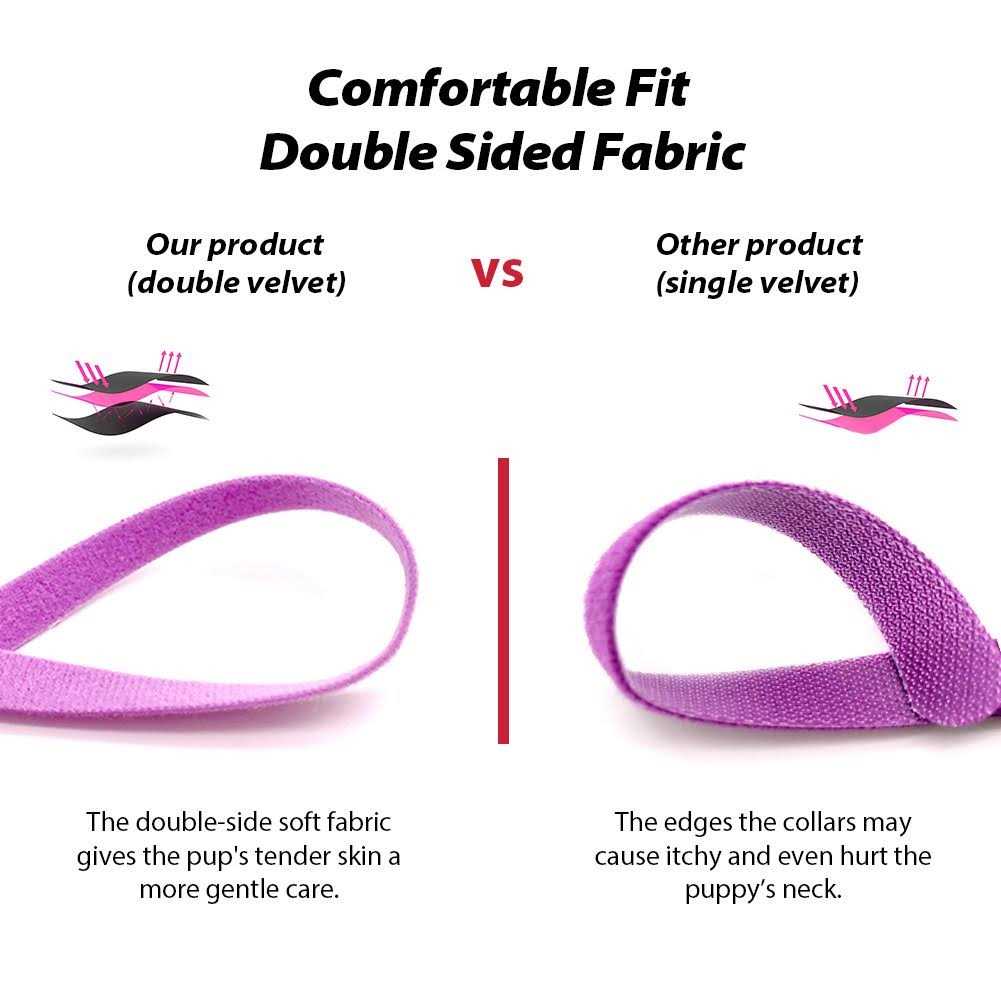 15 Colors Double-Sided Soft Adjustable Puppy ID Collars Z939