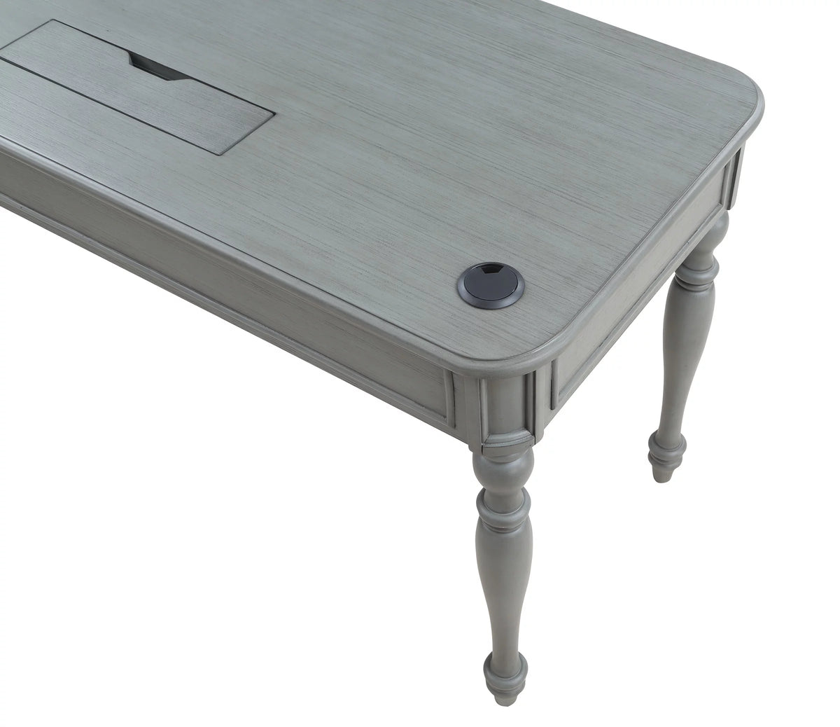 L-Shape Engineered Wood Desk with Power J9742
