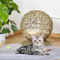 Rattan Elevated Cat Bed with Soft Cushion U606262
