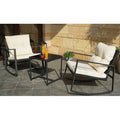 Black 3 Piece Outdoor Rocking Seating Group T9225