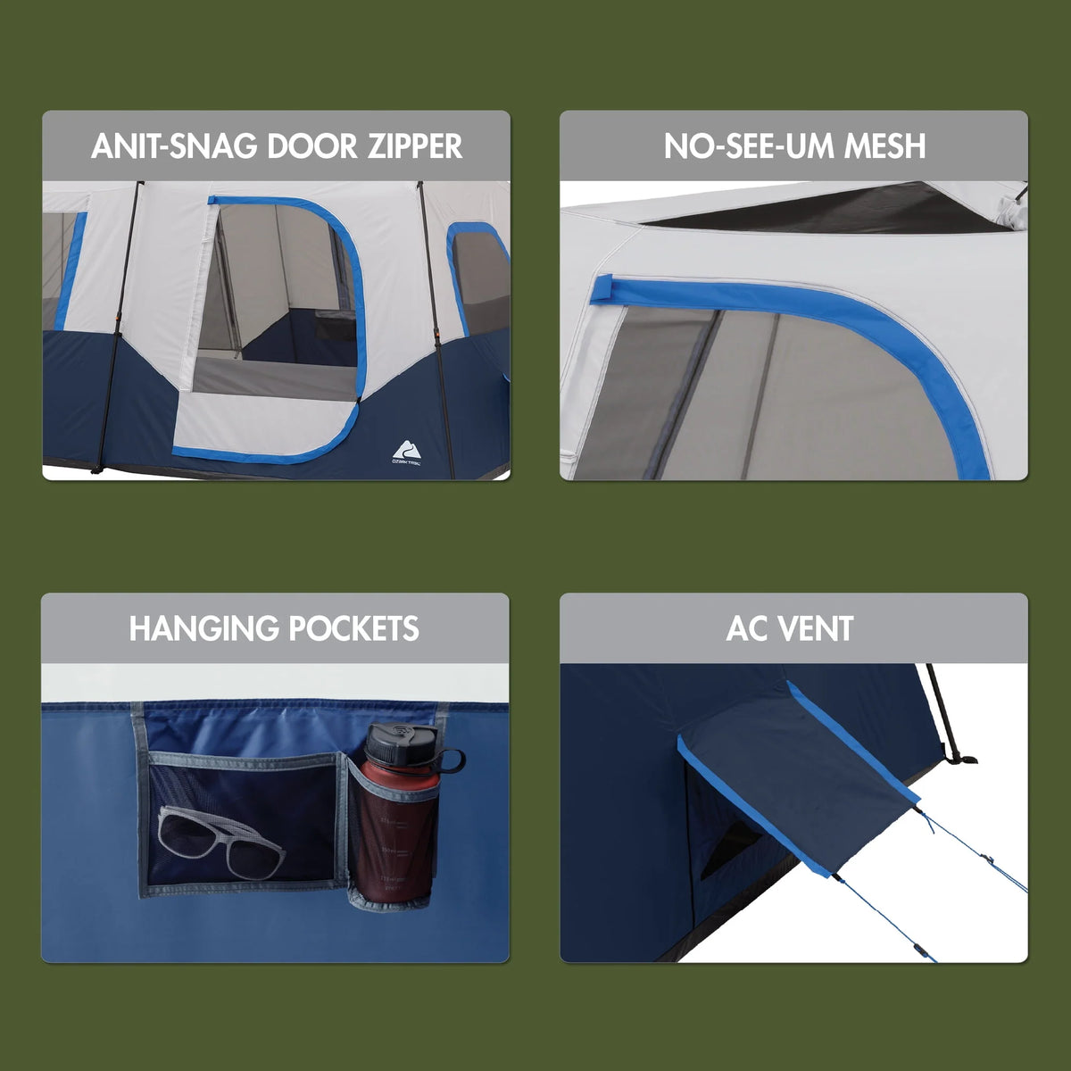 13' x 9' 8-Person Cabin Tent W2983