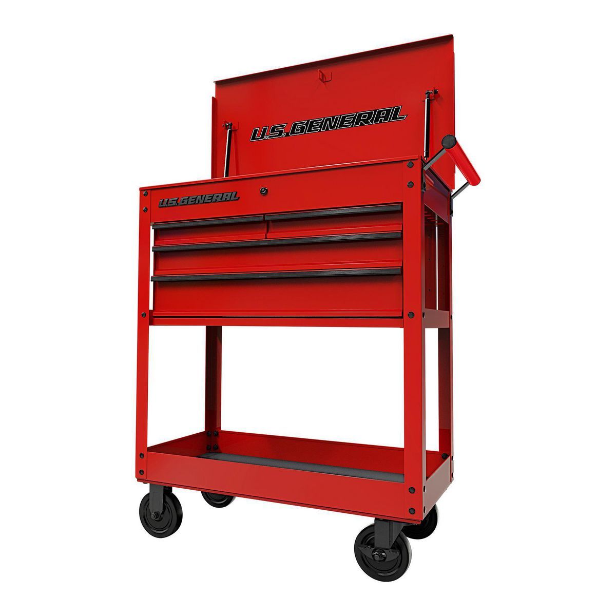 30 in. 4-Drawer Tech Cart, Red T486