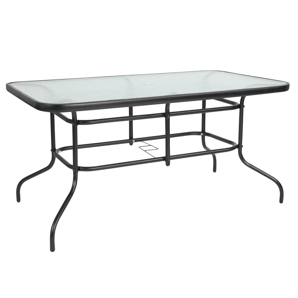 7 Piece Outdoor Patio Dining Set with Umbrella Hole F353390