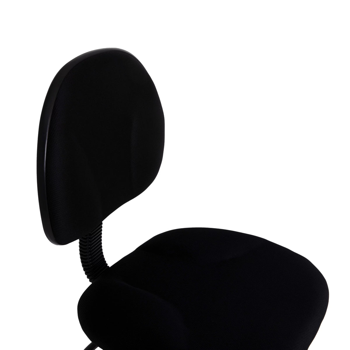 Black Fabric Mid-Back Drafting Chair with Footring B848304