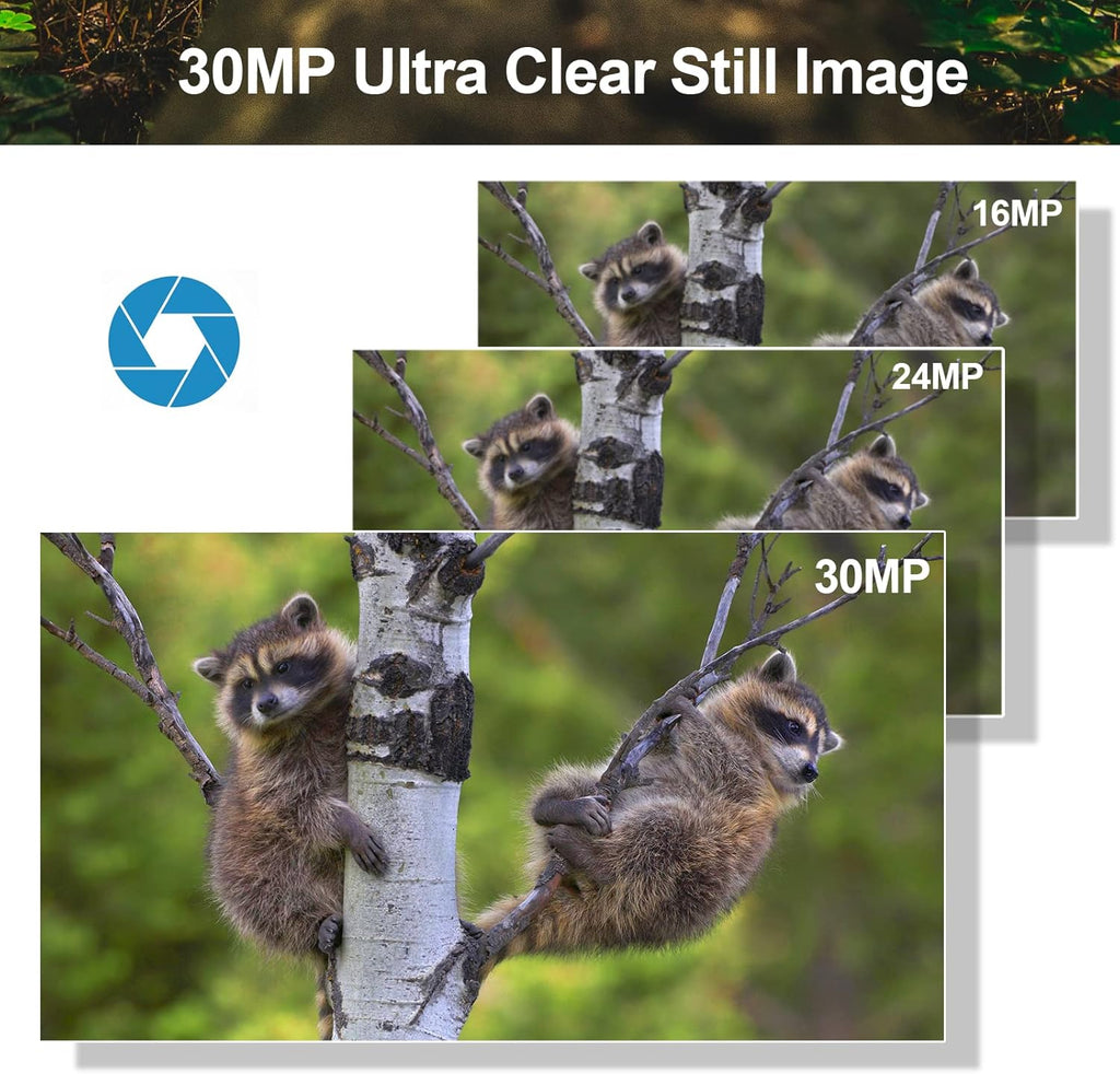 4K 30MP WiFi Trail Camera with No Glow Night Vision IP66 Waterproof M99161