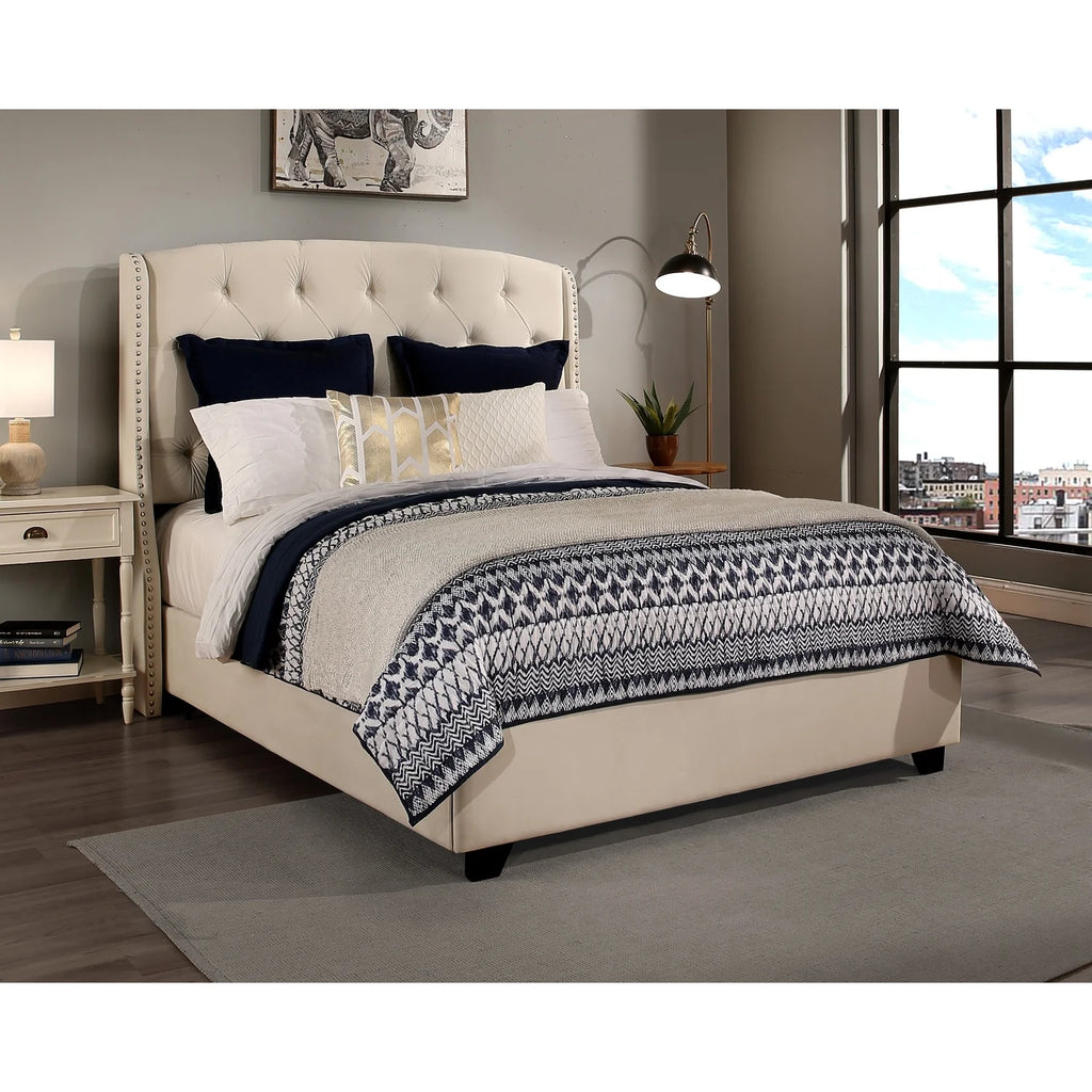 Upholstered King Bed with Nailhead Trim L747442