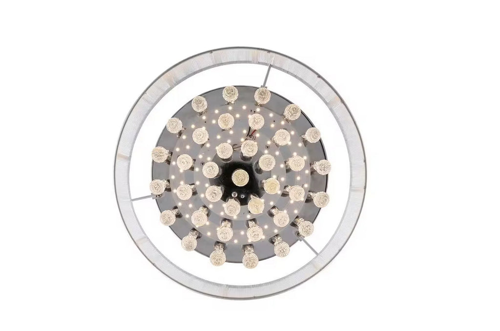 15 in. Chrome LED Flush Mount with Crystal Accent S9879