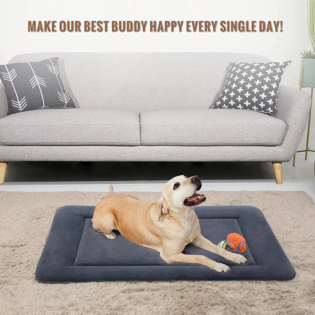 Soft Dog Bed Crate Pad Mat Machine Washable Pet Mattress C317