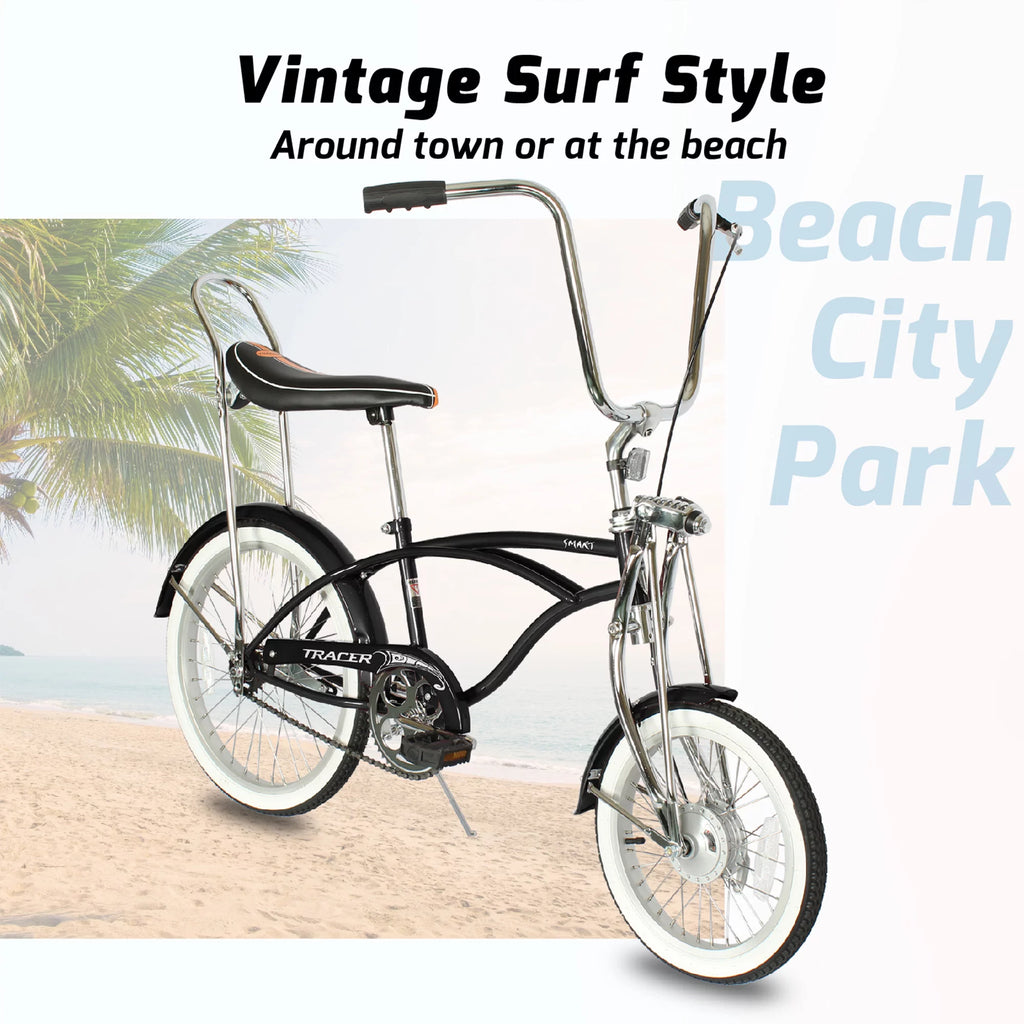 20 inch Matte Black Beach Cruiser Bike E6224