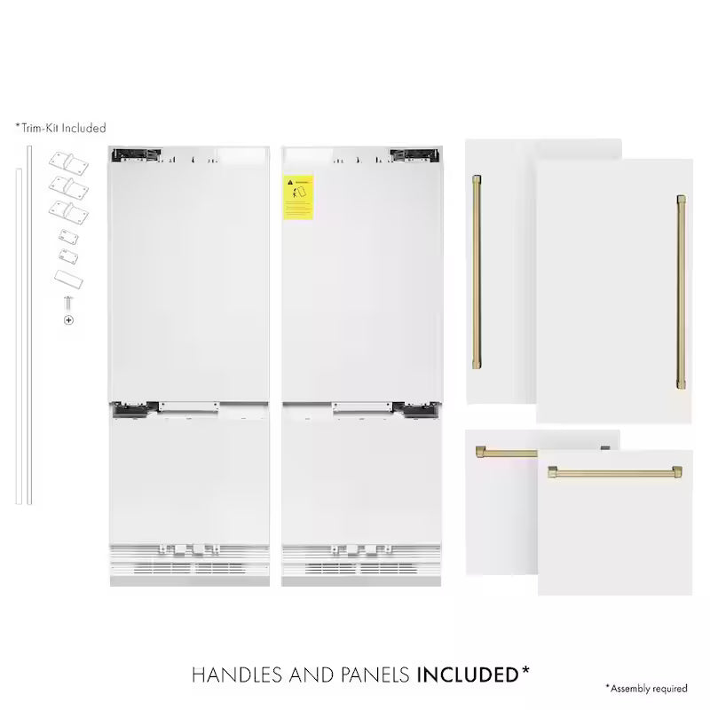 60 in. 4-Door French Door Refrigerator with Champagne Bronze Handles G2277