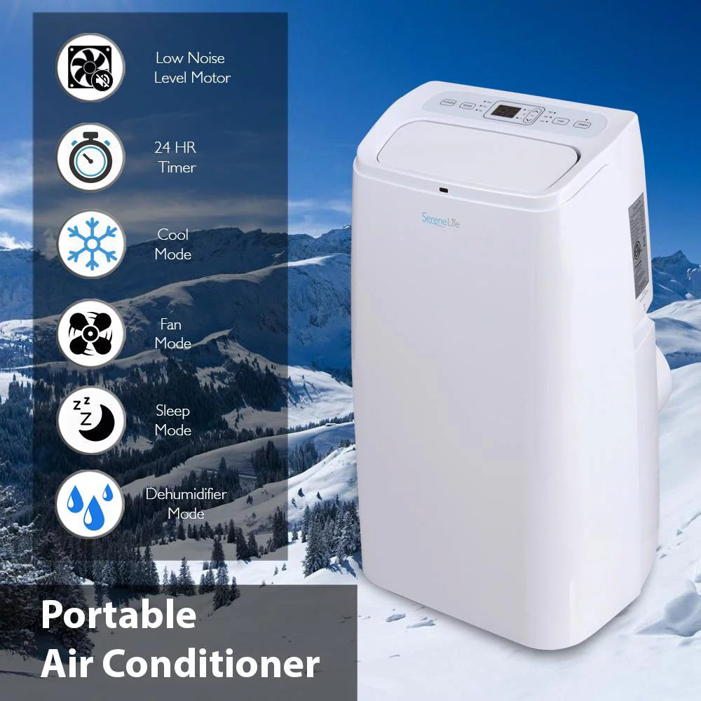 Portable Air Conditioner with Built-in Dehumidifier and Fan Modes, 12,000 BTU N1249