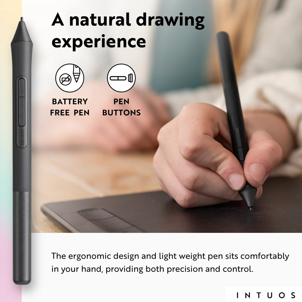 Wireless Graphics Drawing Tablet 7.9" X 6.3" Black T2833