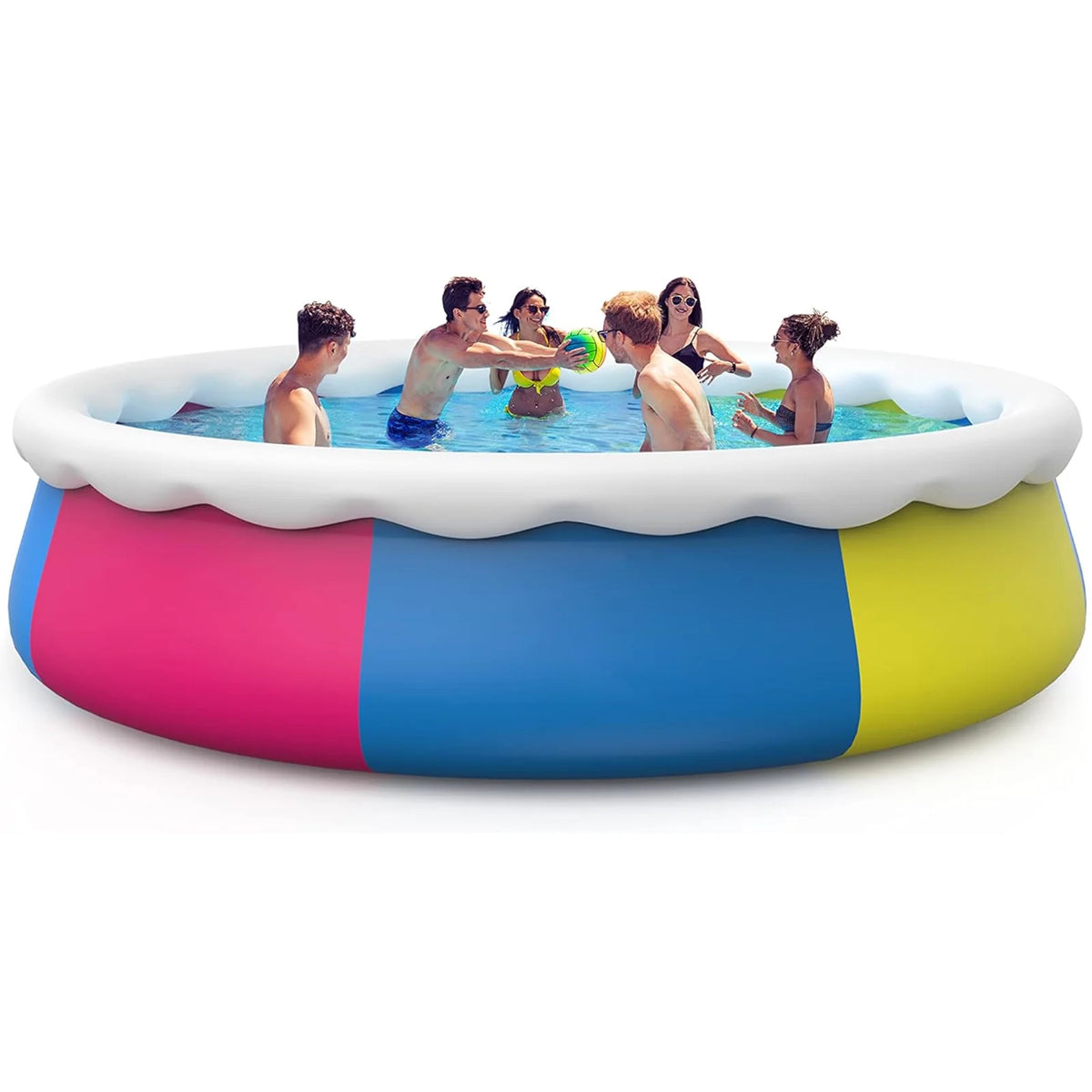 15ft x 35in Round Inflatable Swimming Pool Set with Filter Pump and Cover H992