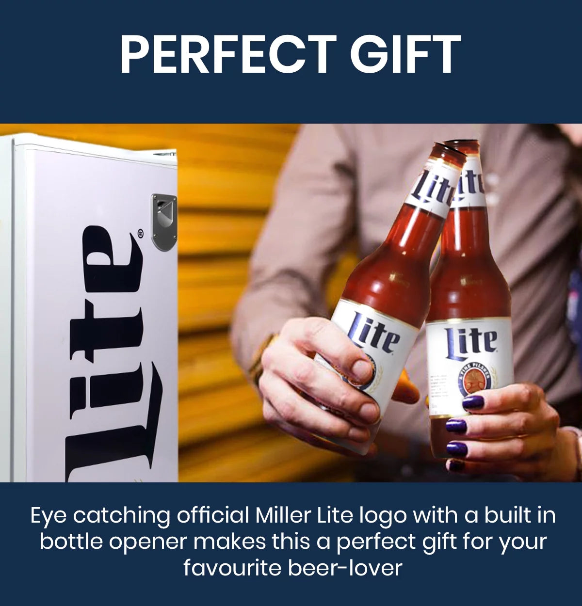 90 Litre Compact Mini Fridge with Bottle Opener E181920