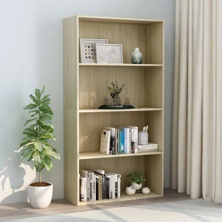 4-Tier Sonoma Oak Book Cabinet M29676