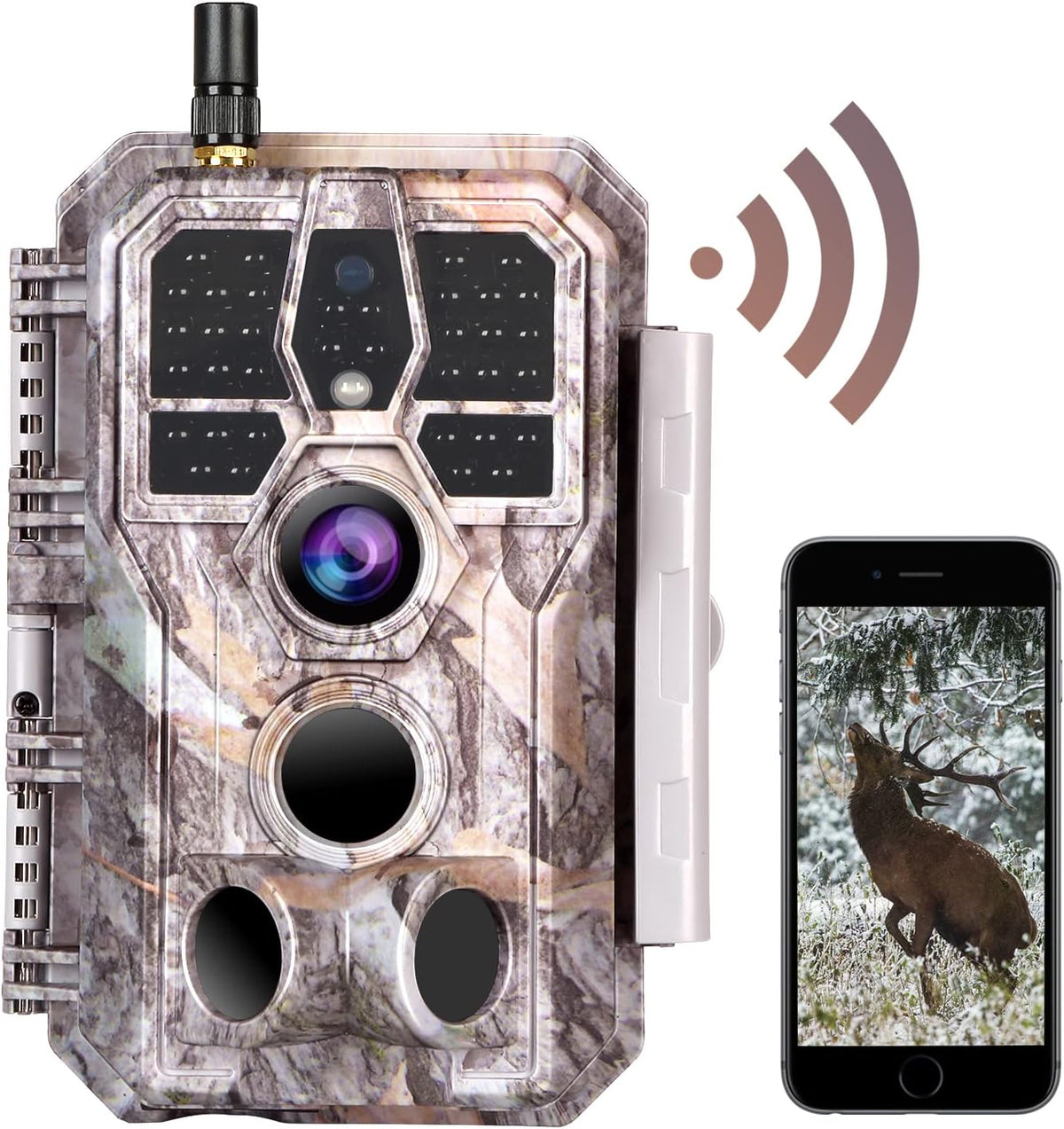 WiFi Deer & Trail Game Camera 32MP 1296P No Glow Night Vision Waterproof W221
