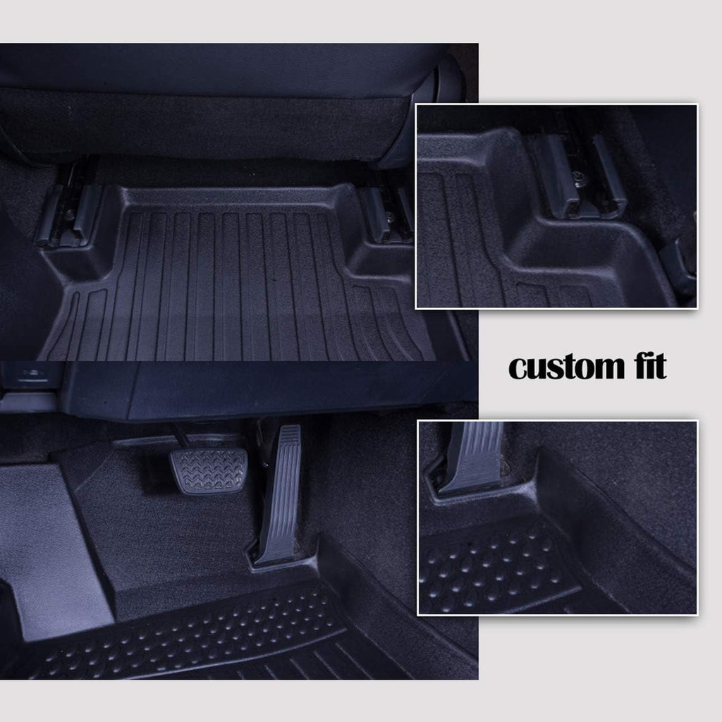 Heavy Duty Trunk Floor Mats for Hyundai Palisade 7 Seats 8 Seats Black O6030