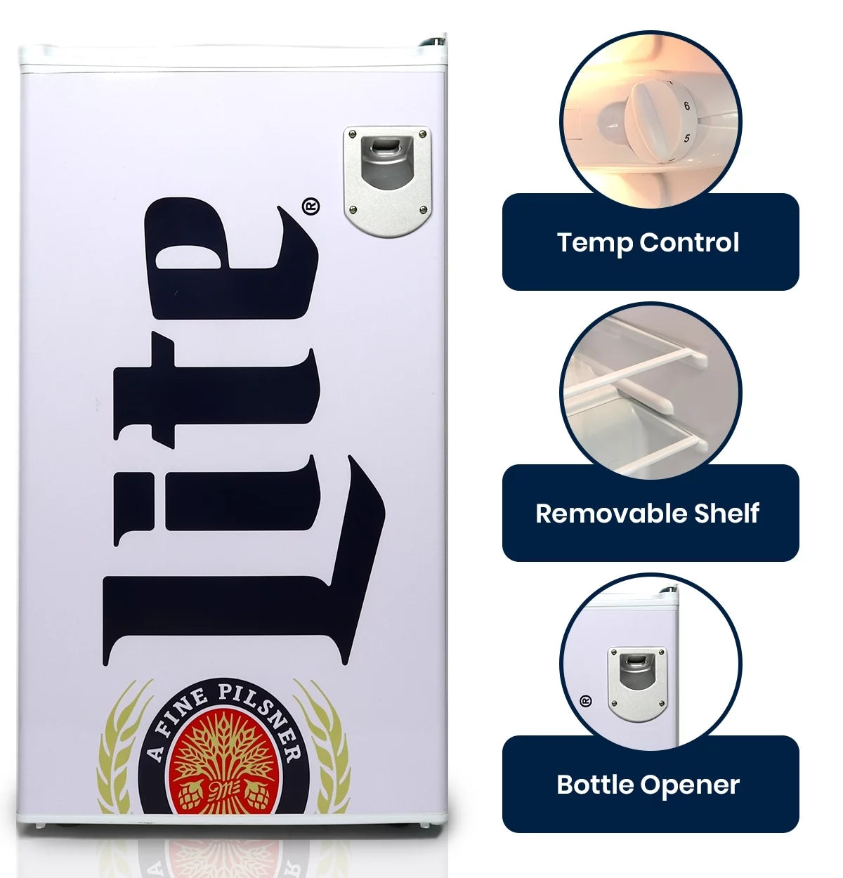 90 Litre Compact Mini Fridge with Bottle Opener E181920