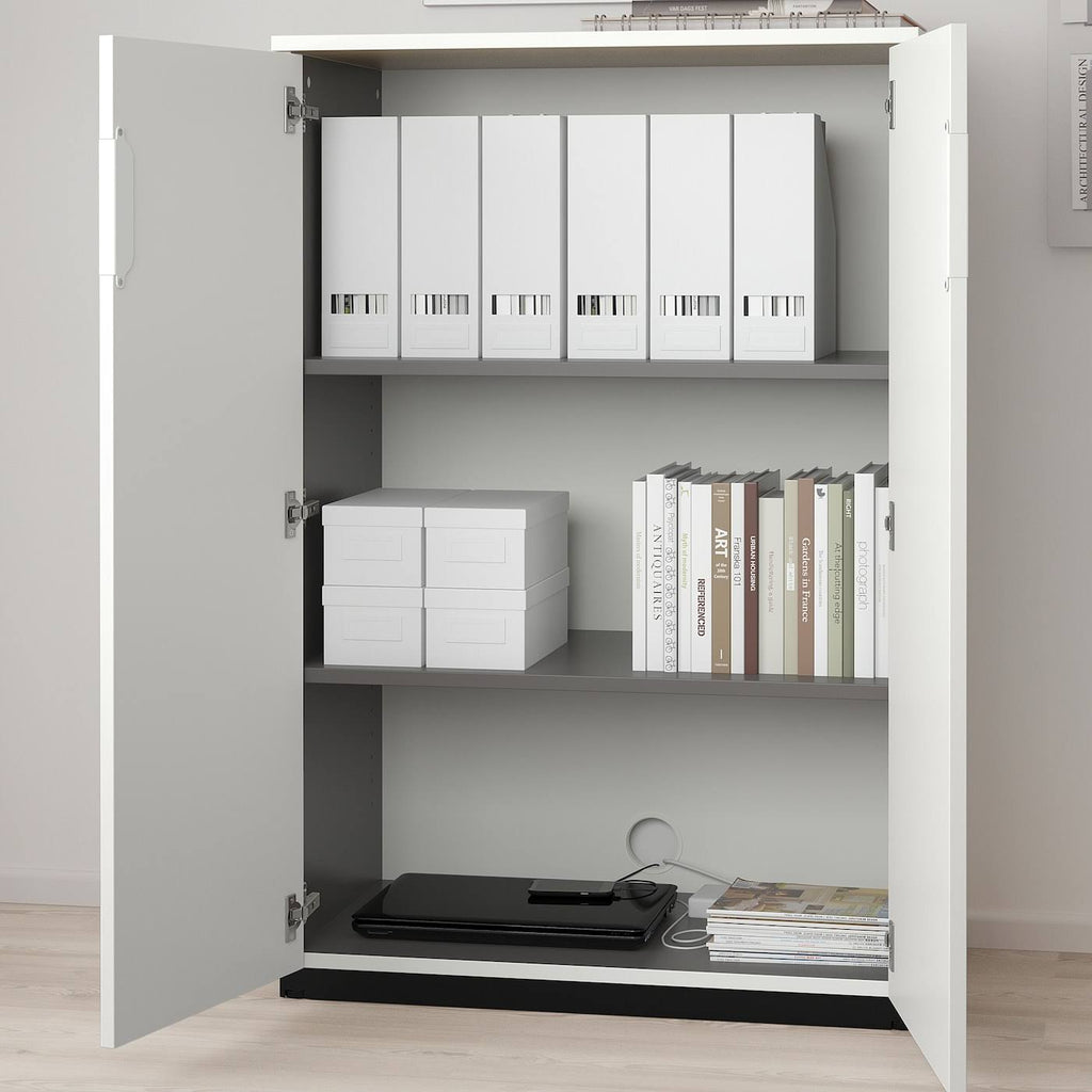 White Cabinet with Doors M6194