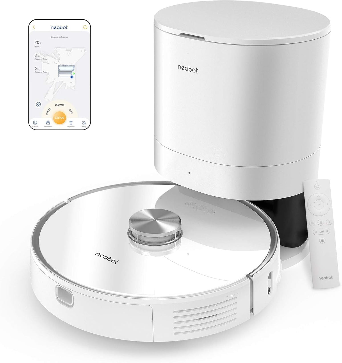 Robot Vacuum with Self-Emptying, Wi-Fi Connected, Lidar Navigation, Sweep, Mop & Vacuum 3 in 1 Robot Vacuum Cleaner N5739