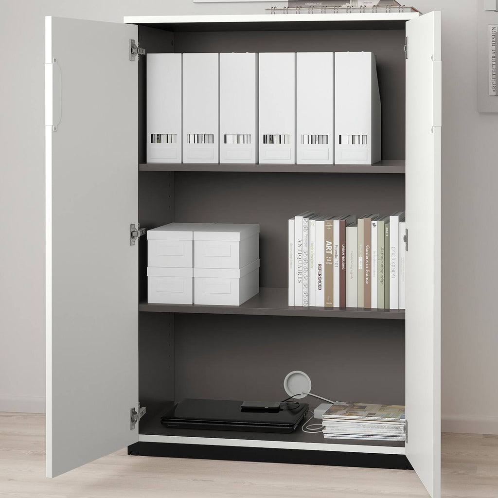White Cabinet with Doors M6194