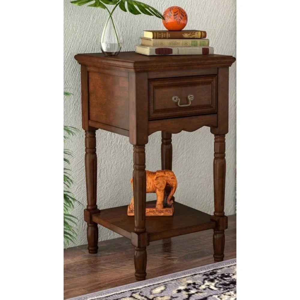 Antiqued Solid Wood Night Stand Y16937
