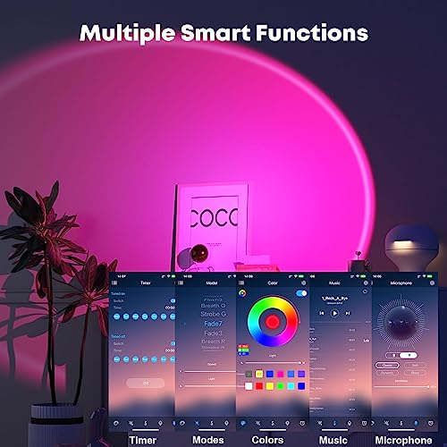 Multicolor LED Projection Sunset Lamp with Remote L5633