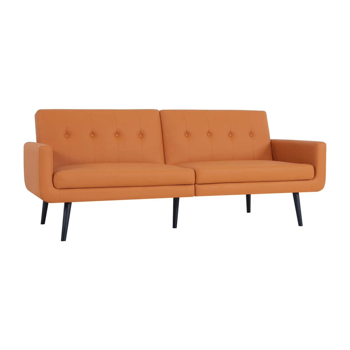 Caramel Air Leather Futon Sofa Bed N355