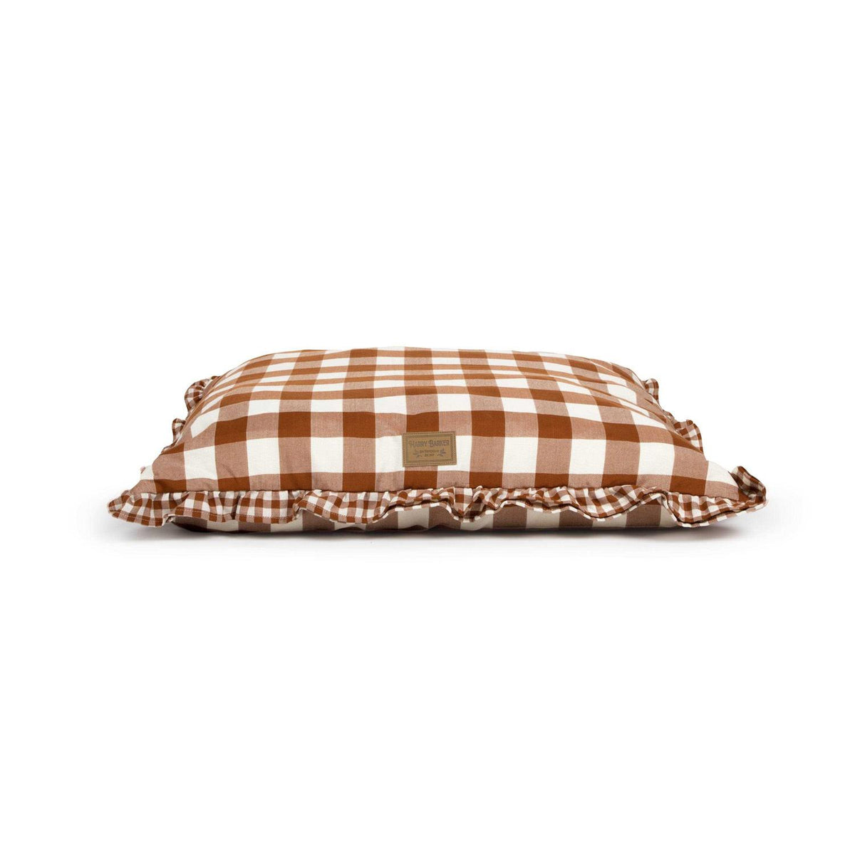 Brown Gingham Print Envelope Dog Bed X526