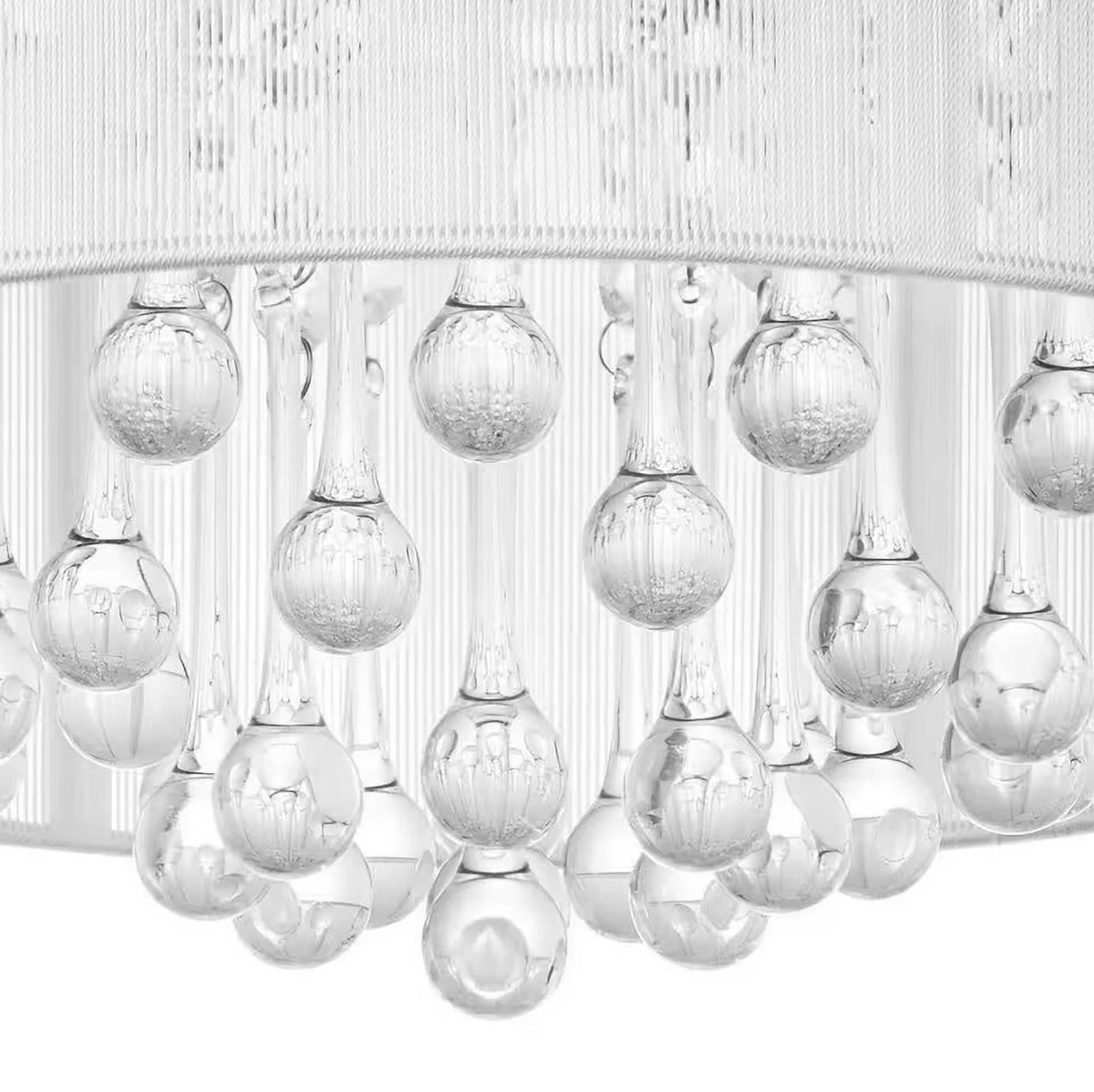 15 in. Chrome LED Flush Mount with Crystal Accent S9879