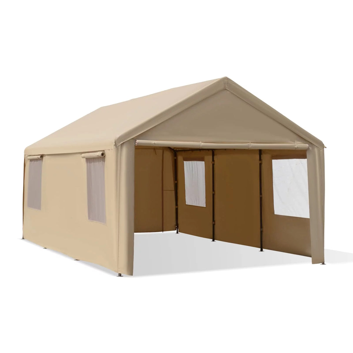 12'x20' Heavy Duty Carport with Removable Sidewalls & Doors E19136