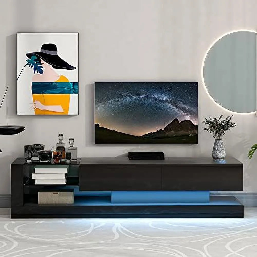 White TV Stand for 80 Inch TV O445149