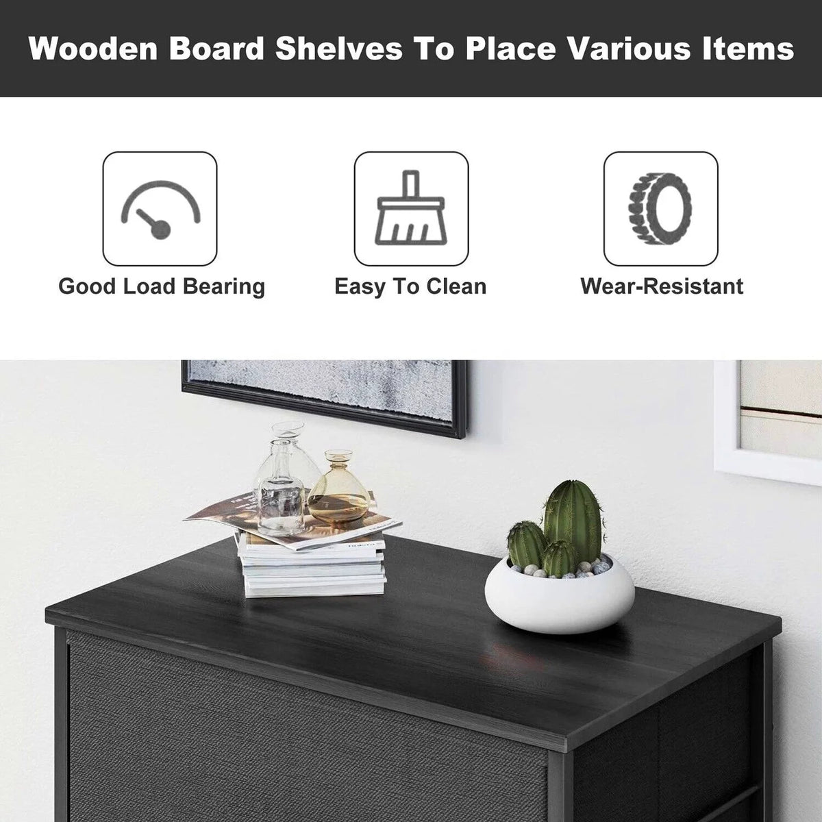 2 Drawer Fabric Dresser S560983