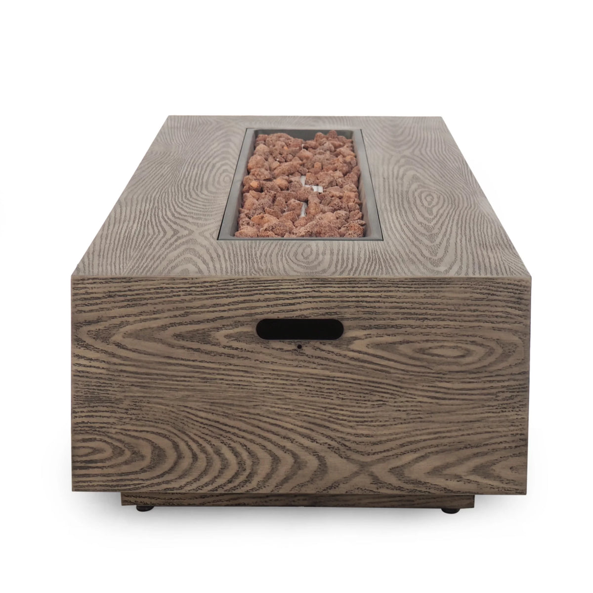 Lightweight Concrete Outdoor 50,000 BTU Rectangular Fire Pit B378