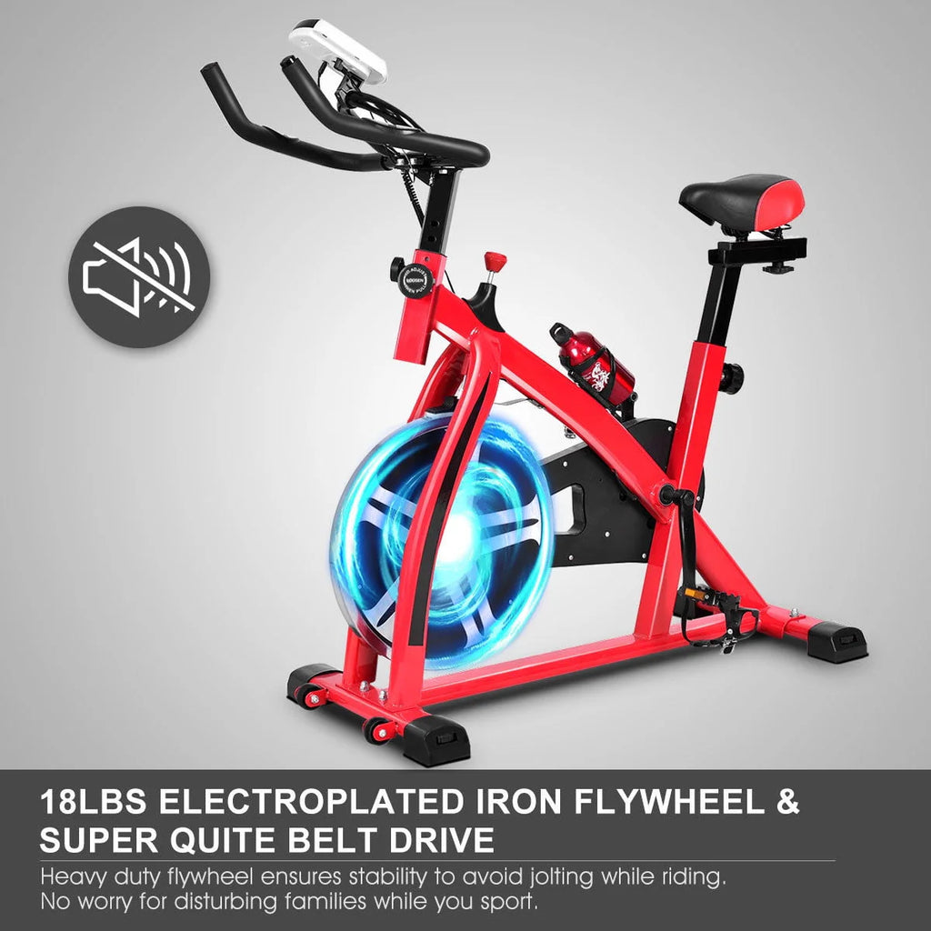 Adjustable Exercise Bike with 18lb Flywheel V409439