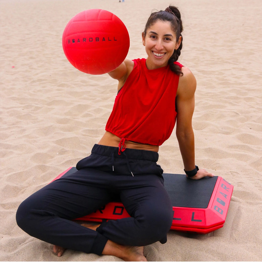 Portable Boardball Set with Board, Volleyball, & Hand Pump D885371