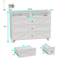 White 6 Drawer Dresser X3225
