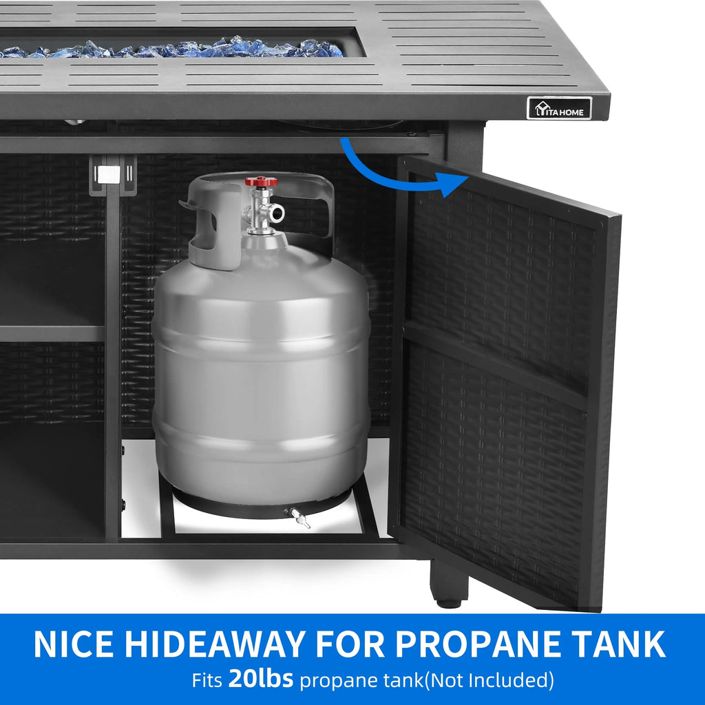 43'' 50,000 BTU Propane Fire Pit Table with Cover L49791