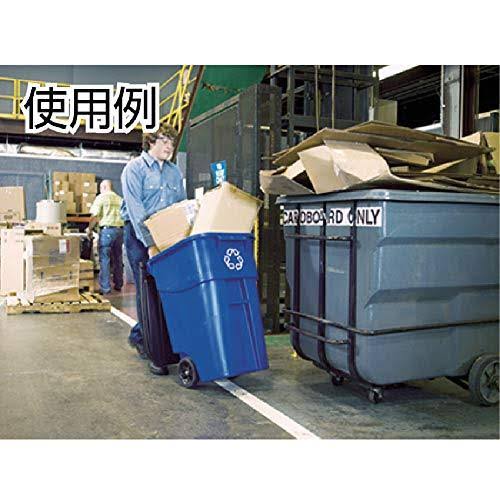 65 gal. Blue Rectangular Trash Can W1176