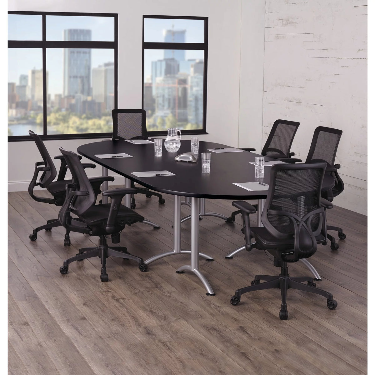 Black Ergonomic Mesh Mid-Back Task Chair R5243