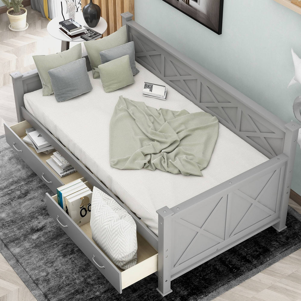 Twin Size Daybed with 2 Drawers E10745