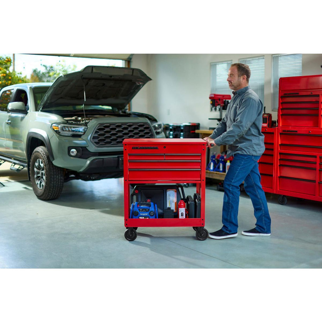 30 in. 4-Drawer Tech Cart, Red T486