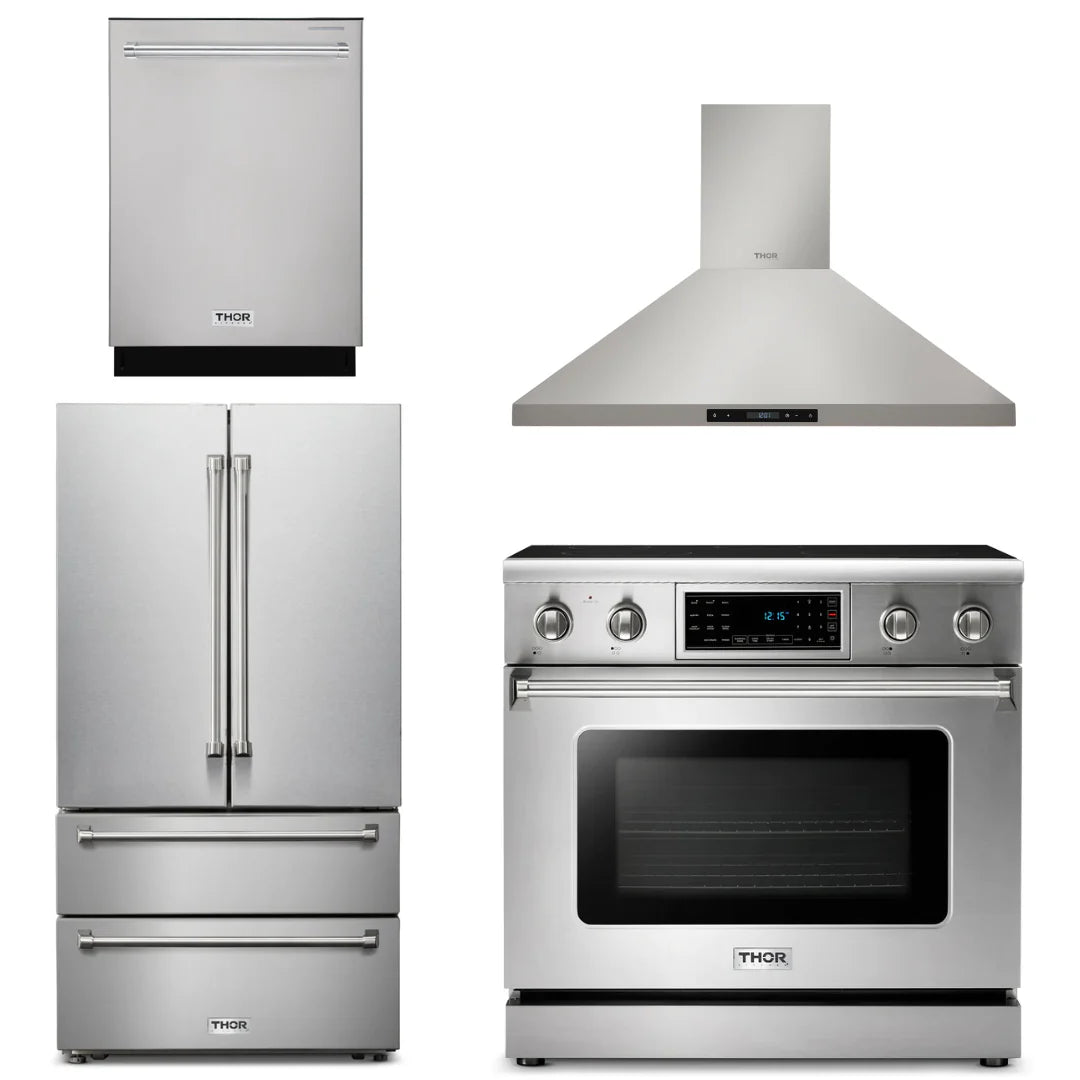 36 Electric Range, Range Hood, Refrigerator, Dishwasher O145490