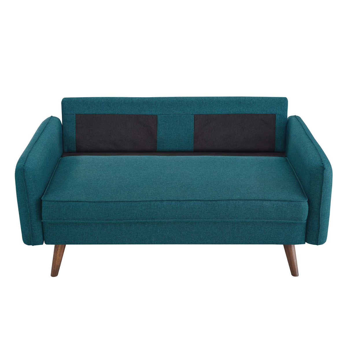 Teal Upholstered Fabric Loveseat K3528