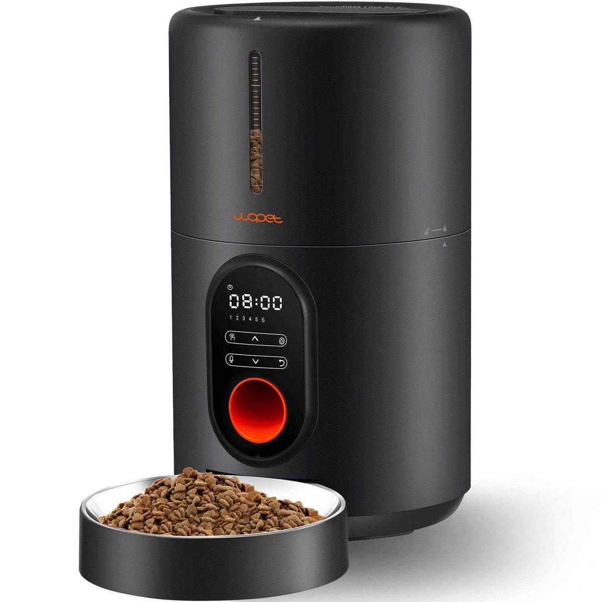 Automatic Dog and Cat Food Dispenser with Stainless Steel Bowl W3581
