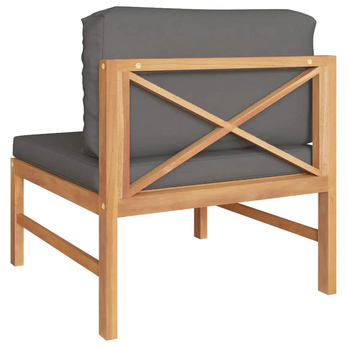 Dark Gray Cushions Solid Teak Wood Sofa D7308