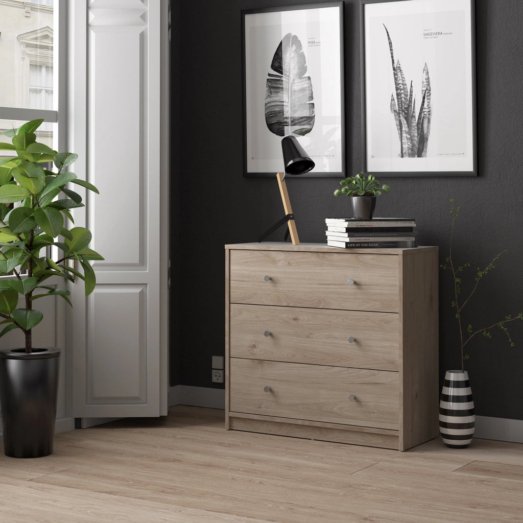 White 3 Drawer Dresser V52138