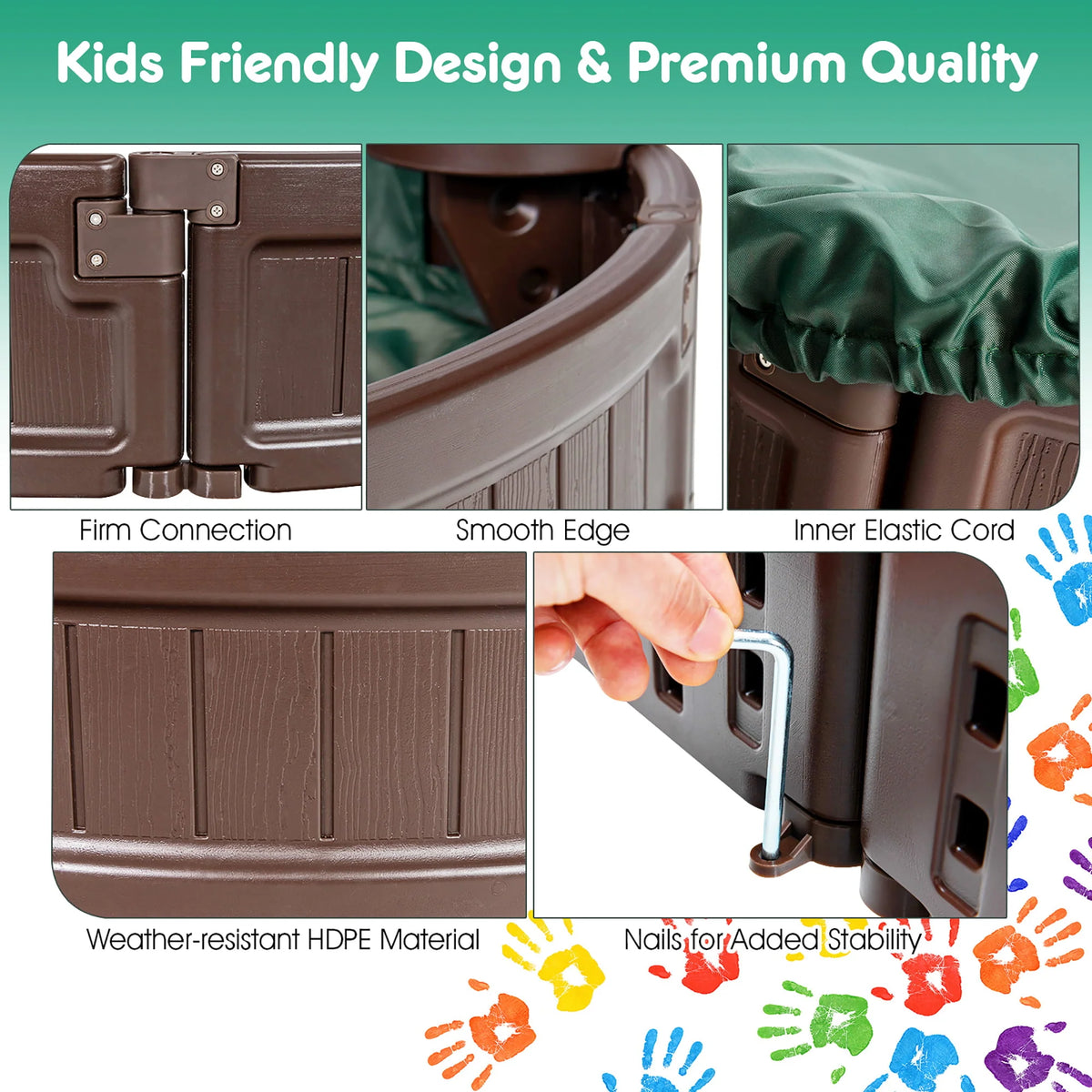 Wooden Sandbox with Cover J10865